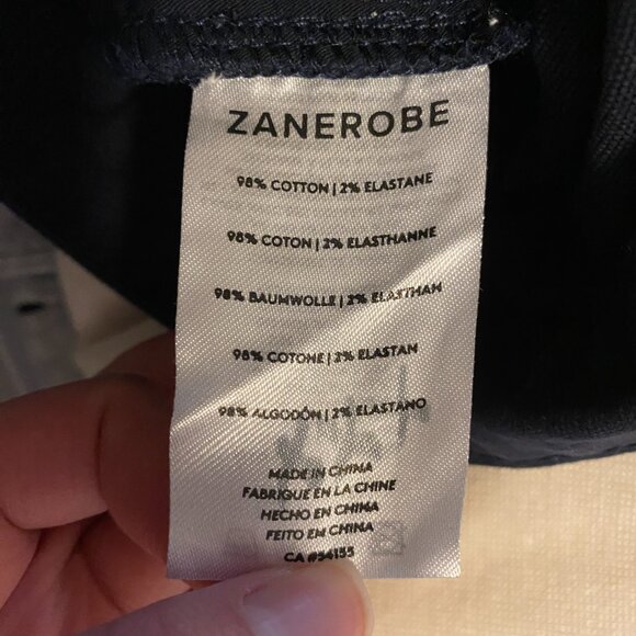 Zanerobe Joe Blow Chino Midnight Navy Blue Sz 38 Slim Fit New with tags - Picture 10 of 13